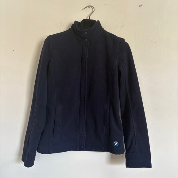 Women's BMW Vintage Black Fleece Jacket Size M - Picture 3 of 14